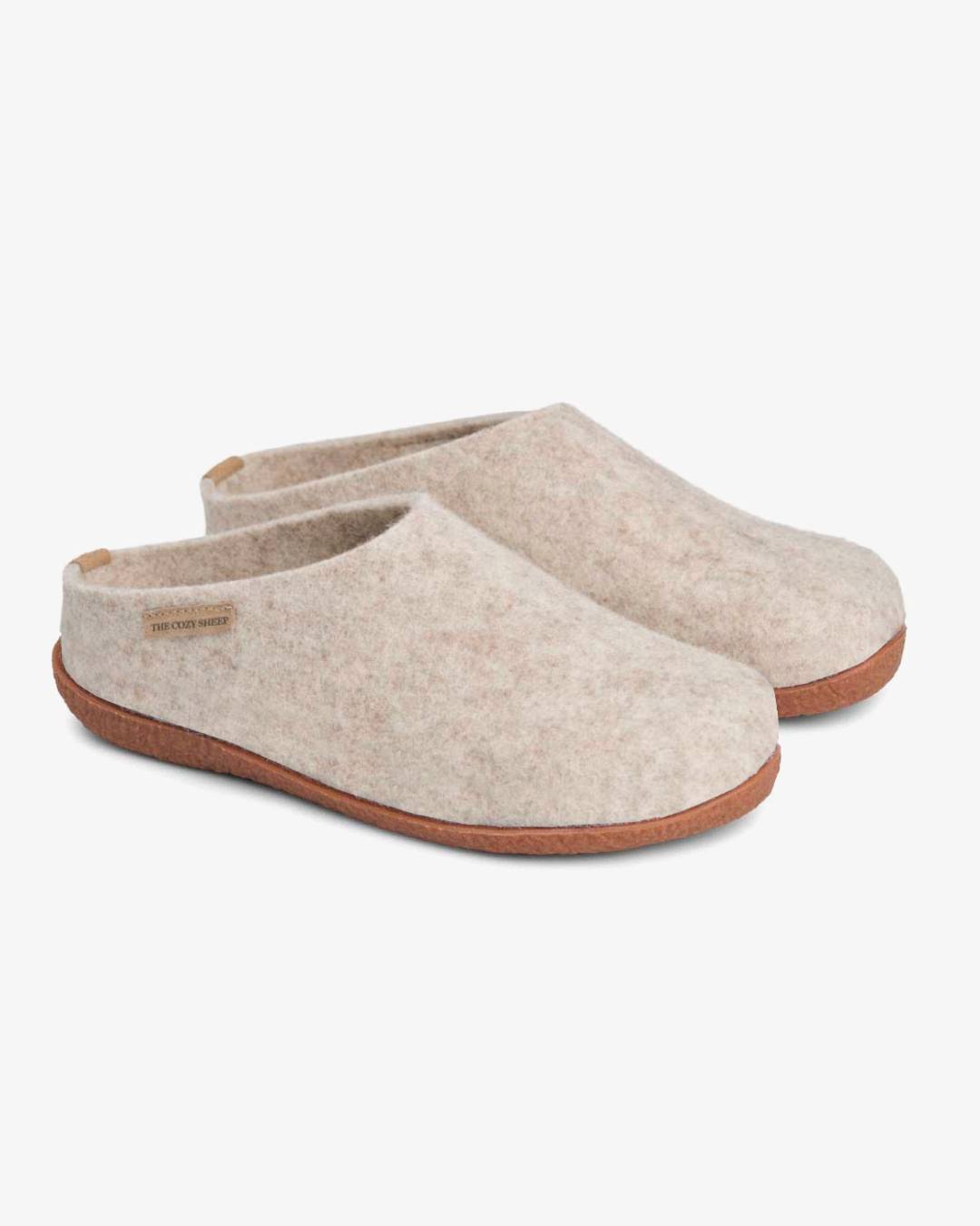 Sloffen met rubberen zool - Beige