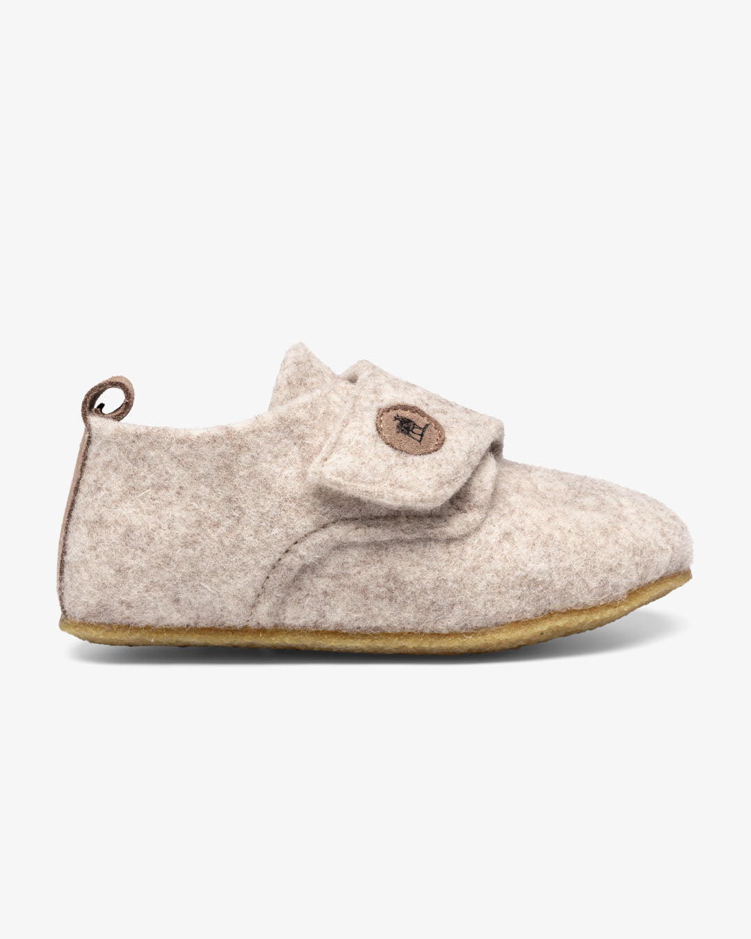 Pantoufles en feutre de laine pour enfants – Beige