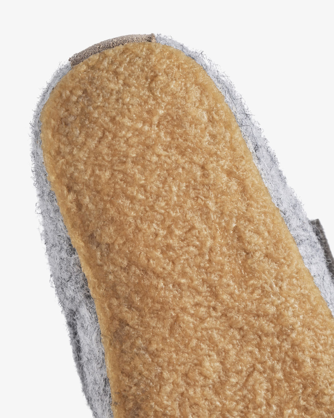Wollen vilten pantoffels voor kinderen – Lichtgrijs