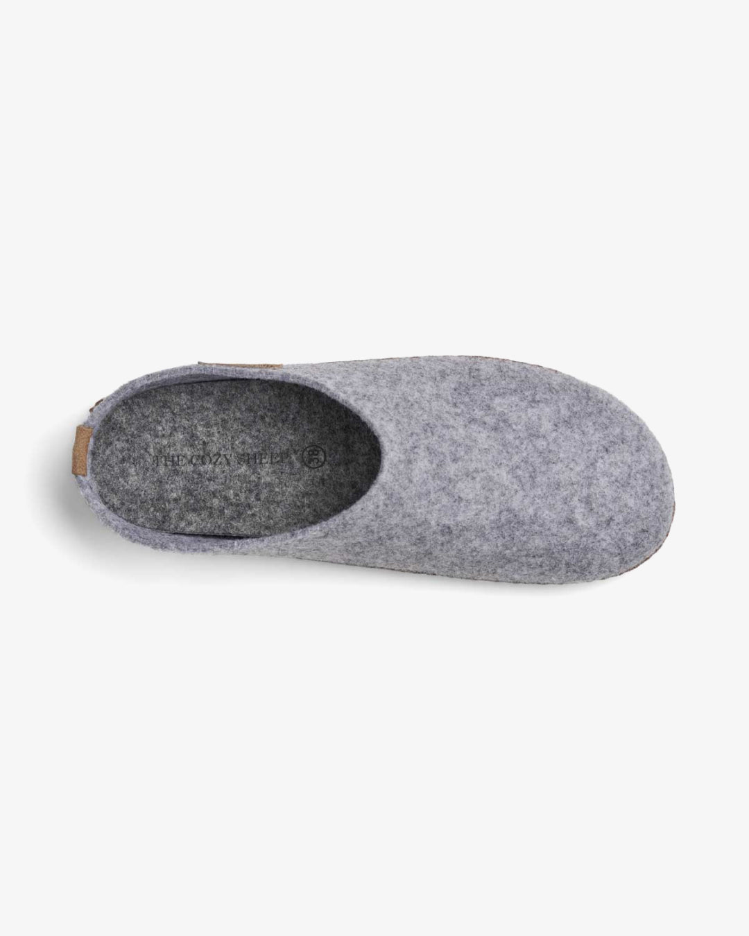 Pantoufle avec semelle en daim - Gris clair