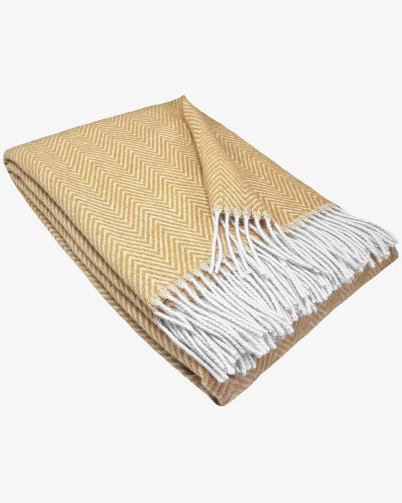 Wollen plaid 140x200 cm - Oker