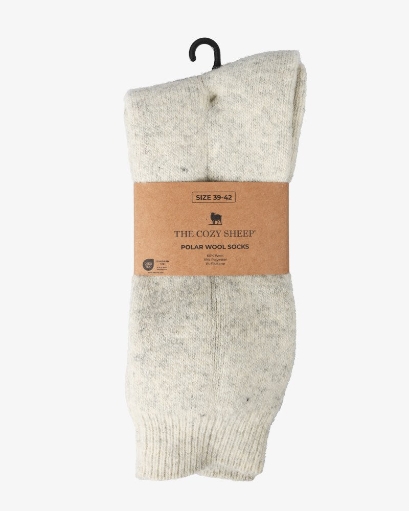 Chaussettes thermiques en laine – Gris clair