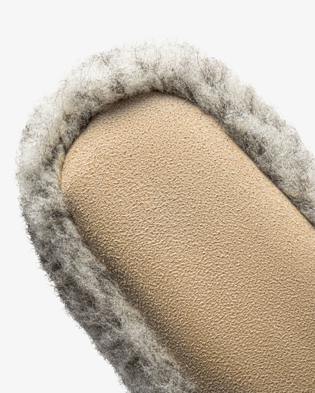 Chaussons en laine - Gris clair (Modèle haut)