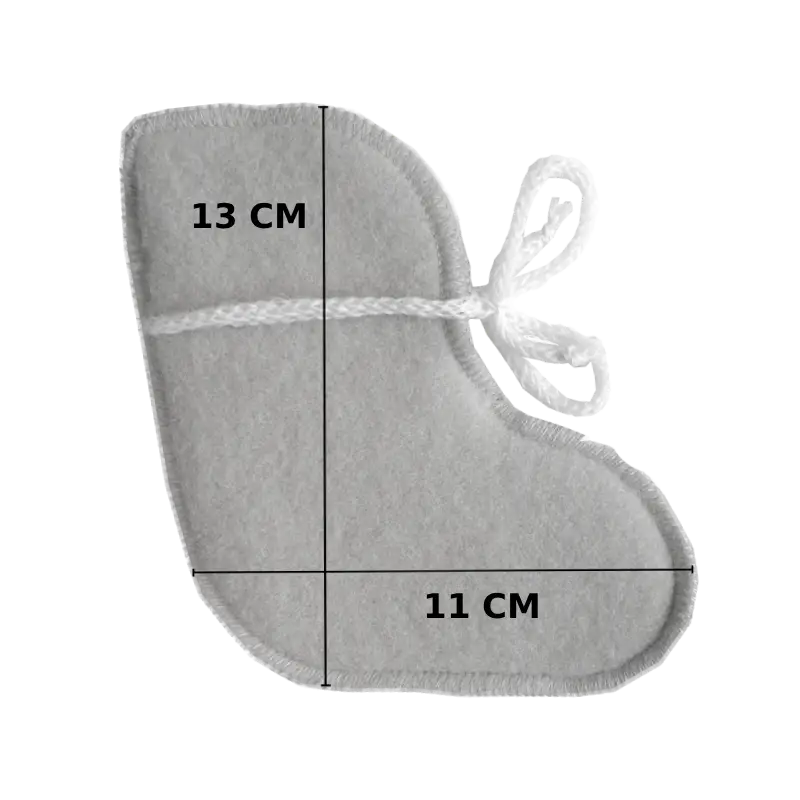 Chaussons bébé en laine - Beige (0-3 mois)