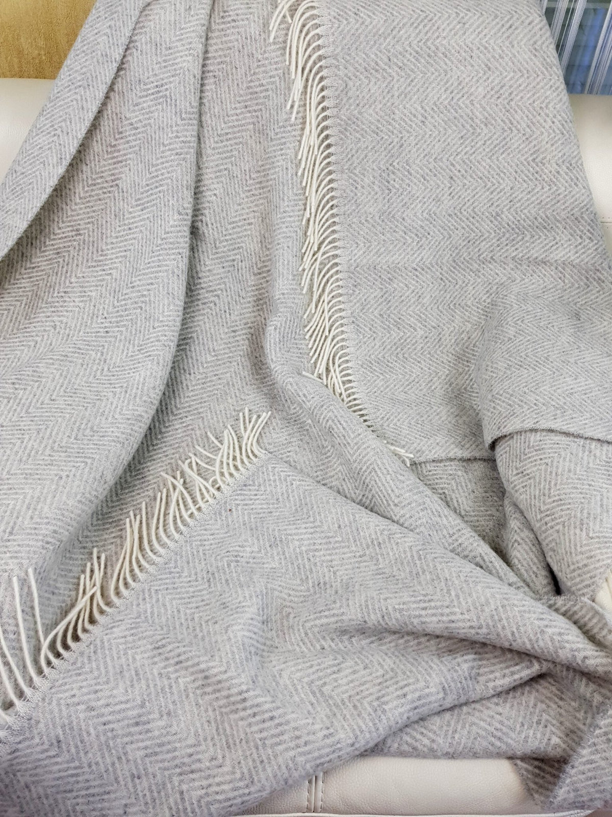 Couverture en laine - Gris clair