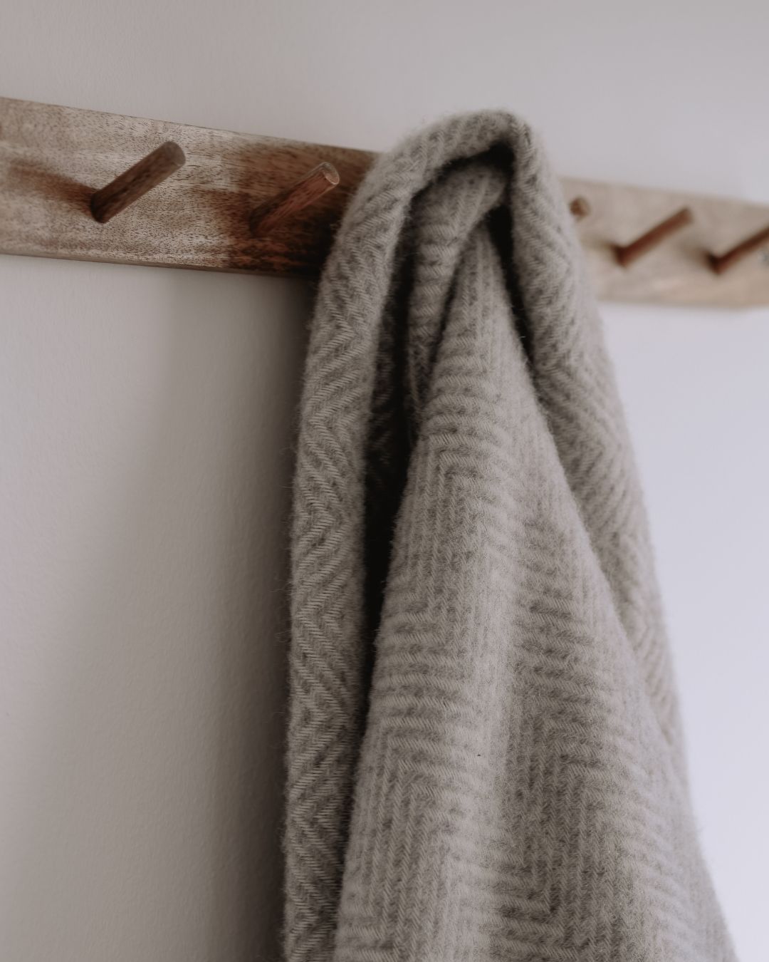 Couverture en laine - Gris clair