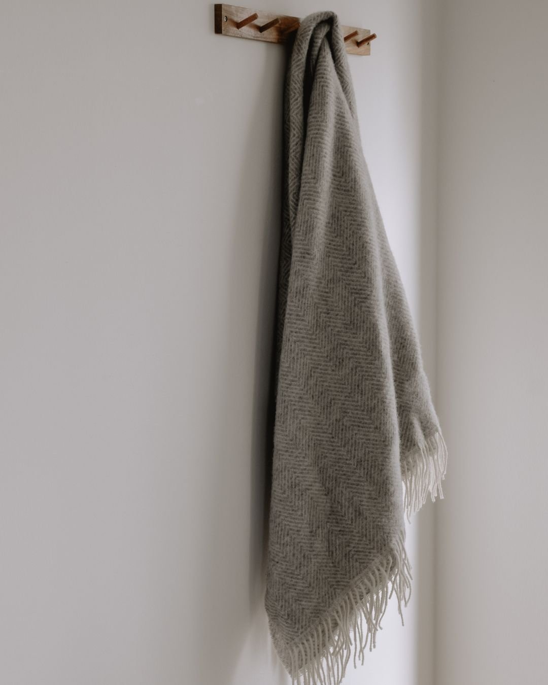 Couverture en laine - Gris clair