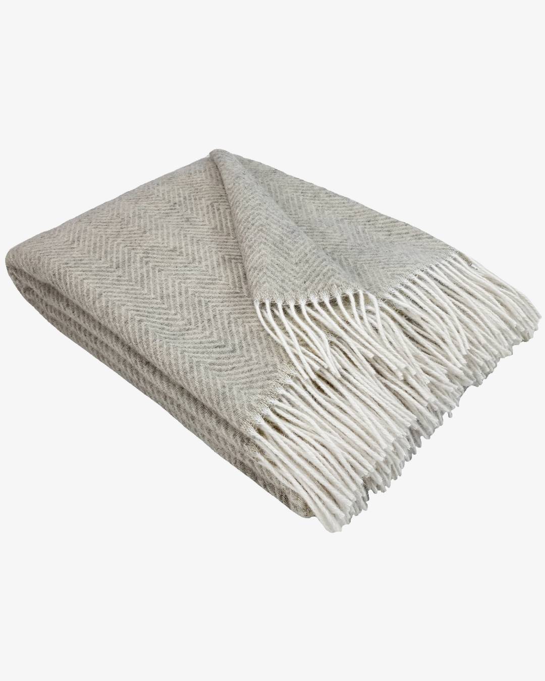 Couverture en laine - Gris clair