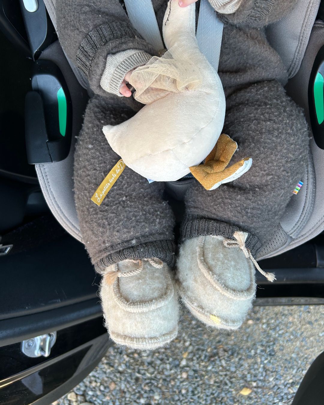 Chaussons bébé en laine - Beige (3-6 mois)