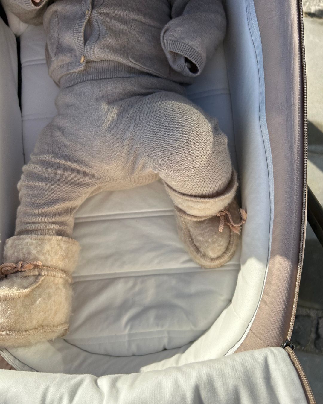 Chaussons bébé en laine - Beige (3-6 mois)