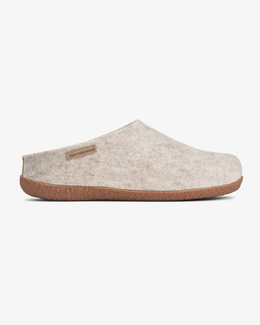 Pantoufles avec semelle en caoutchouc - Beige