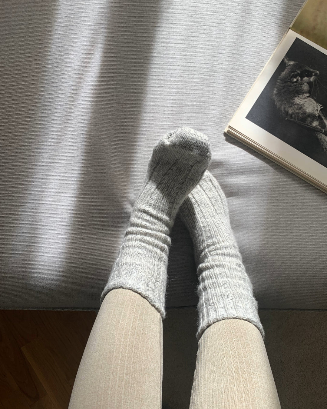 Chaussettes en laine - Gris clair