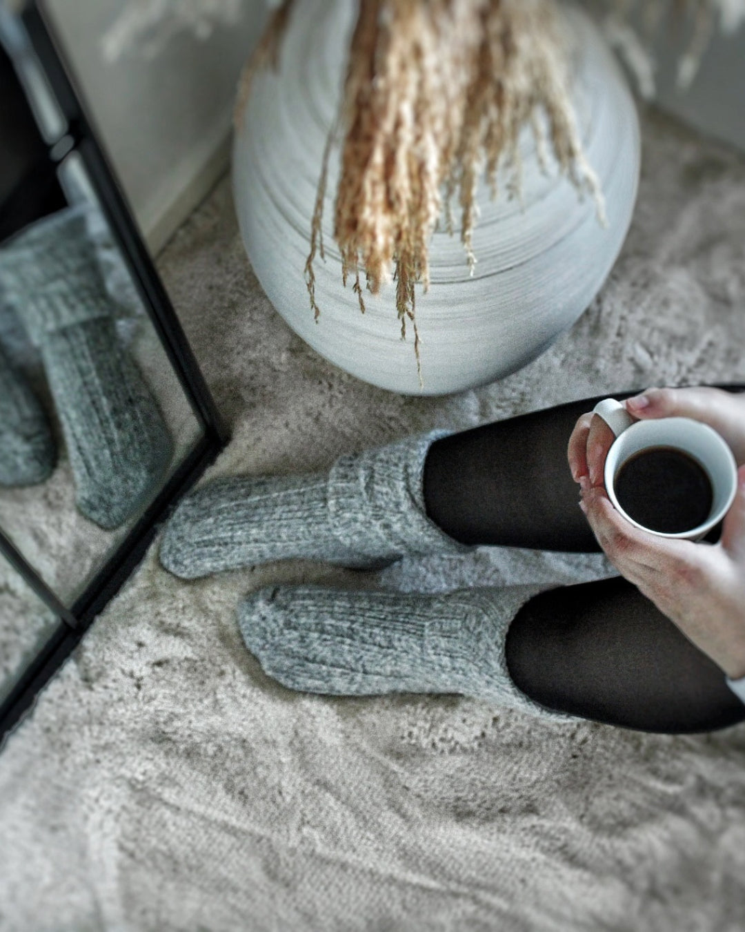 Chaussettes en laine - Gris clair